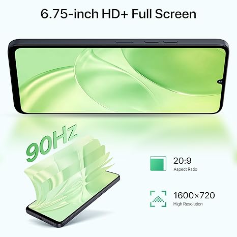 UMIDIGI G9 5G Unlocked Phone, Android 14 Cell Phone, 5G Dual SIM, 12(6+6) GB +128GB/1TB TF Expand, 6.75" HD+ 90Hz Display, 50MP Camera, AI Face & Fingerprint Unlock, 5000mAh Android Phone Black