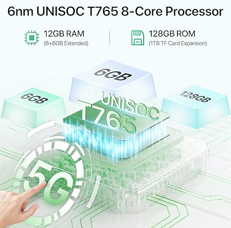 UMIDIGI G9 5G Unlocked Phone, Android 14 Cell Phone, 5G Dual SIM, 12(6+6) GB +128GB/1TB TF Expand, 6.75" HD+ 90Hz Display, 50MP Camera, AI Face & Fingerprint Unlock, 5000mAh Android Phone Black