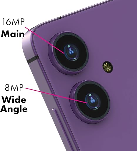 NUU N20 Basic Cell Phone for T-Mobile, Mint, Metro, Qlink, Tello and More 6GB/128GB, Perfect for Teenagers, Dual SIM 4G, Octa-Core 6.6" 90Hz HD+, Unlocked Phones Android Phone 14, US Warranty (Purple)