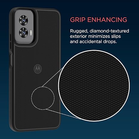 Motorola Moto G Power 5G (2024) Textured Protective Case- Black - Precision fit Shock Absorbing Cover for Enhanced Phone Grip, Style, & Drop Protection- NOT for Moto G 5G 2024 Version