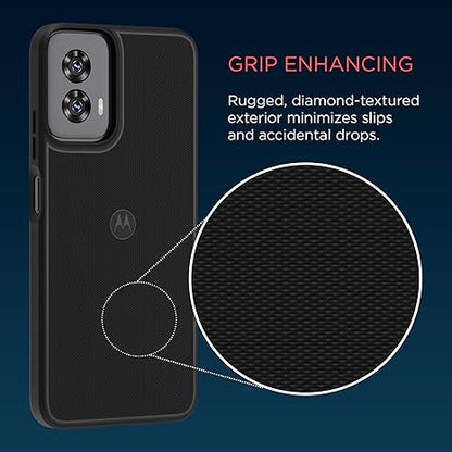 Motorola Moto G Power 5G (2024) Textured Protective Case- Black - Precision fit Shock Absorbing Cover for Enhanced Phone Grip, Style, & Drop Protection- NOT for Moto G 5G 2024 Version