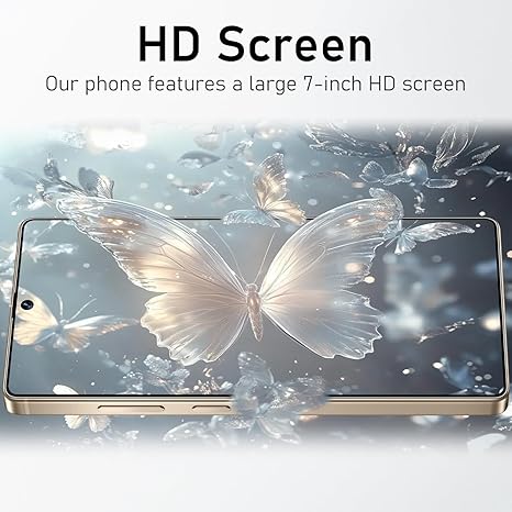 Unlocked Phones C25 Ultra Cell Phone 2025 Android 14 Mobile Phone with Build-in Pen, 12GB+512GB, 7" Display, 108MP+68MP Camera 8000 mAh 5G Dual SIM (Desert)