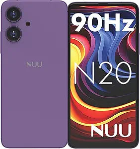 NUU N20 Basic Cell Phone for T-Mobile, Mint, Metro, Qlink, Tello and More 6GB/128GB, Perfect for Teenagers, Dual SIM 4G, Octa-Core 6.6" 90Hz HD+, Unlocked Phones Android Phone 14, US Warranty (Purple)